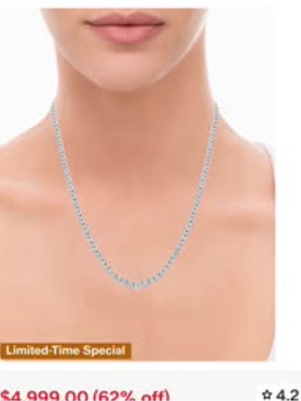 Macy's Matching Diamond Silver Tennis Bracelet and Necklace